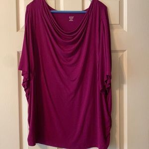 Beautiful fuchsia cowl-neck top
